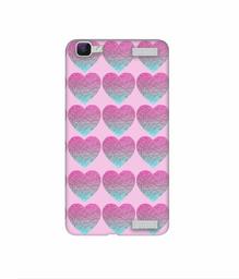 Amazon Brand - Solimo Designer Sparkle Heart Texture 3D Printed Hard Back Case Mobile Cover for Vivo V1 Max