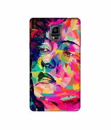 Amazon Brand - Solimo Designer Multicolor Lady Vector 3D Printed Hard Back Case Mobile Cover for Samsung Galaxy Note 4