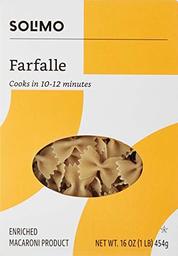 Amazon Brand - Solimo Pasta, Farfalle, 16 Ounces