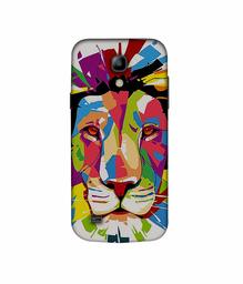 Amazon Brand - Solimo Designer Lion Multicolor Vector 3D Printed Hard Back Case Mobile Cover for Samsung Galaxy S4 Mini