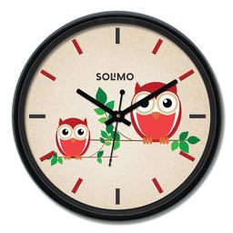 Amazon Brand - Solimo 12-inch Wall Clock - Night Owl (Silent Movement)