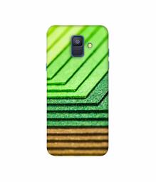 Amazon Brand - Solimo Designer Green Shad Texture 3D Printed Hard Back Case Mobile Cover for Samsung Galaxy A6