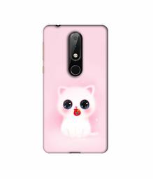 Amazon Brand - Solimo Designer Kitty 3D Printed Hard Back Case Mobile Cover for Nokia 6.1 Plus