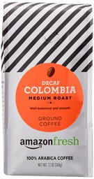 AmazonFresh Decaf Colombia Ground Coffee, Medium Roast, 12 Ounce