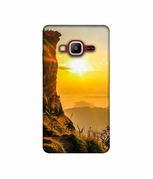 Amazon Brand - Solimo Designer Mountan Side Sun View 3D Printed Hard Back Case Mobile Cover for Samsung Z2