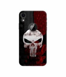 Amazon Brand - Solimo Designer Punisher Skull 3D Printed Hard Back Case Mobile Cover for Apple iPhone XR (Logo Cut)