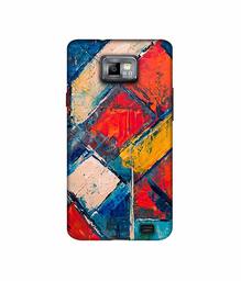 Amazon Brand - Solimo Designer Dark Multicolor Blocks 3D Printed Hard Back Case Mobile Cover for Samsung Galaxy S2