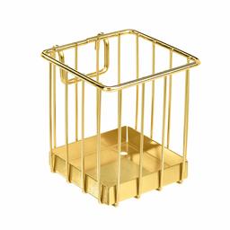 AmazonBasics Grid Panel Pencil Cup Holder, Gold (Renewed)