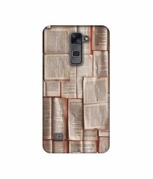 Amazon Brand - Solimo Designer Books Texture 3D Printed Hard Back Case Mobile Cover for LG Stylus 2