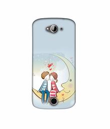 Amazon Brand - Solimo Designer Couple Sitting On Moon 3D Printed Hard Back Case Mobile Cover for Acer Liquid Z530