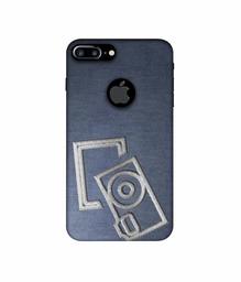 Amazon Brand - Solimo Designer Camera Embroidery 3D Printed Hard Back Case Mobile Cover for Apple iPhone 7 Plus (Logo Cut)