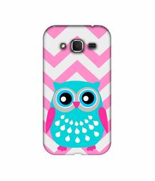 Amazon Brand - Solimo Designer Sky Blue Owl 3D Printed Hard Back Case Mobile Cover for Samsung Galaxy Core Prime