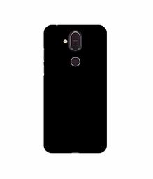 Amazon Brand - Solimo Designer Solid Black 3D Printed Hard Back Case Mobile Cover for Nokia 8.1