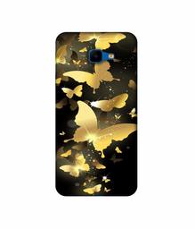 Amazon Brand - Solimo Designer Golden Butterfly Pattern 3D Printed Hard Back Case Mobile Cover for Samsung Galaxy J4 Core