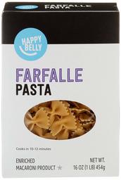 Amazon Brand - Happy Belly Pasta, Farfalle, 16 Ounce