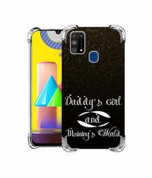 Amazon Brand - Solimo Designer Daddy's Girl and Mummy World UV Printed Soft Back Case Mobile Cover for Samsung Galaxy M31