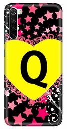 Amazon Brand - Solimo Designer Heart Pattern Alphabet-Q 3D Printed Hard Back Case Mobile Cover for Xiaomi Redmi Note 8