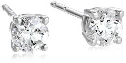 [Find] Amazon Collection IGI Certificate Card with 18 K White Gold Round Cut Diamond 4 Claw Stud Earrings (0.5 CT H-I Color, SI1-SI2 Clarity) WH – 50353 