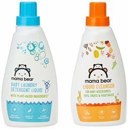 Amazon Brand - Mama Bear Plant Based Baby Laundry Detergent & Liquid Cleanser Combo - 500 ml