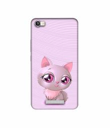 Amazon Brand - Solimo Designer Cute Pink Cat 3D Printed Hard Back Case Mobile Cover for Lava Iris X8