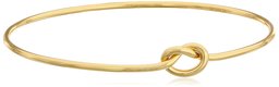 Sterling Silver Gold Plated Love Knot Bangle Bracelet