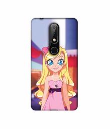 Amazon Brand - Solimo Designer Small Princess Vector 3D Printed Hard Back Case Mobile Cover for Nokia 6.1 Plus