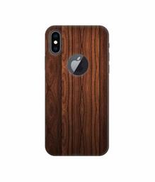 Amazon Brand - Solimo Designer Wooden Texture 3D Printed Hard Back Case Mobile Cover for Apple iPhone Xs Max (Logo Cut)