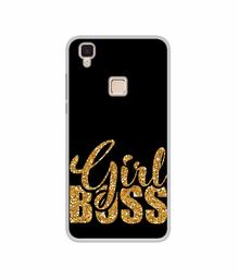 Amazon Brand - Solimo Designer Sparkle Girl Boss UV Printed Soft Back Case Mobile Cover for Vivo V3