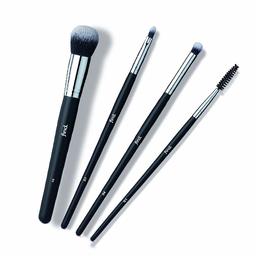 FIND - Kit de voyage - Brosse à cils, pinceau ombreur, pinceau à lèvres et pinceau à poudre (4 pinceaux) - n° 01, n° 04, n° 07, n° 10