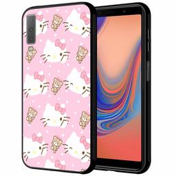 Amazon Brand - Solimo Designer Pink Kitty Printed Hard Back Case Mobile Cover for Samsung Galaxy A7 (2018) (D1227)