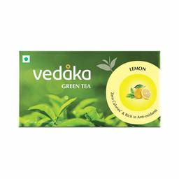 Amazon Brand - Vedaka Green Tea, Lemon, 25 Tea Bags