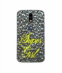 Amazon Brand - Solimo Designer Super Girl On Foil 3D Printed Hard Back Case Mobile Cover for Motorola Moto G4 Plus (with Logo Cut)