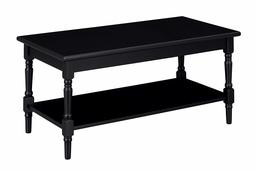 Amazon Brand – Ravenna Home Angela Modern Turned Leg Wood Shelf Storage Coffee Table, 44