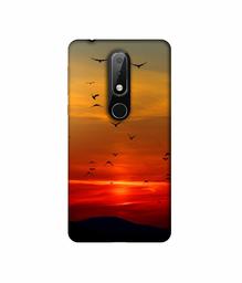 Amazon Brand - Solimo Designer Group Birds 3D Printed Hard Back Case Mobile Cover for Nokia 6.1 Plus