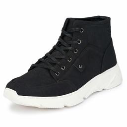 Klepe Men's Black High Ankle Boots-9 UK (43 EU) (10 US) (KP701/BLK)