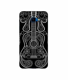 Amazon Brand - Solimo Designer White Gitar On Black 3D Printed Hard Back Case Mobile Cover for Samsung Galaxy J4 Core