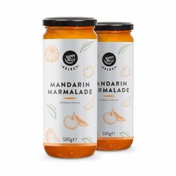 Amazon Brand - Happy Belly Select Mandarin Marmalade 75%, 530g x 2