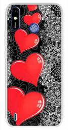 Amazon Brand - Solimo Designer Multicolor Five Heart Design Printed Soft Back Case Mobile Cover for Tecno Spark Go Plus