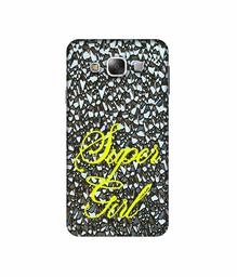 Amazon Brand - Solimo Designer Super Girl On Foil 3D Printed Hard Back Case Mobile Cover for Samsung Galaxy E5