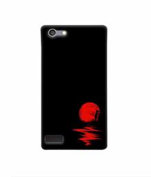 Amazon Brand - Solimo Designer Red Moon 3D Printed Hard Back Case Mobile Cover for Oppo Neo 7