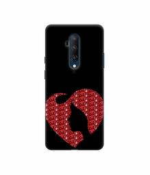 Amazon Brand - Solimo Designer Heart Shape Lady with Glitter 3D Printed Hard Back Case Mobile Cover for OnePlus 7T Pro