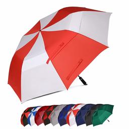 Eono Essentials 157 cm Automatic Opening Golf Umbrella, Foldable Golf Umbrella, Extra Large Golf Umbrella, Oversized Double Canopy Vented, Windproof Waterproof Umbrella