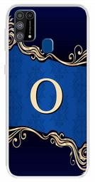 Amazon Brand - Solimo Designer Multicolor Blue Pattern Alphabet-O Printed Soft Back Case Mobile Cover for Samsung Galaxy M31