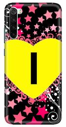 Amazon Brand - Solimo Designer Heart Pattern Alphabet-I 3D Printed Hard Back Case Mobile Cover for Xiaomi Redmi Note 8