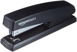 AmazonBasics - Grapadora de oficina con capacidad de 10 hojas, antideslizante, 1000 grapas