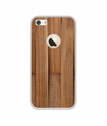 Amazon Brand - Solimo Designer Wooden Art UV Printed Soft Back Case Mobile Cover for Apple iPhone 5 / 5S