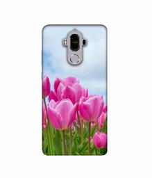 Amazon Brand - Solimo Designer Pink Lily 3D Printed Hard Back Case Mobile Cover for Huawei Mate 9