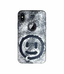 Amazon Brand - Solimo Designer White Sand 3D Printed Hard Back Case Mobile Cover for Apple iPhone X (Logo Cut)