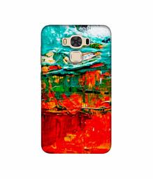 Amazon Brand - Solimo Designer Green and Orange Glass Color 3D Printed Hard Back Case Mobile Cover for Asus Zenfone 3 Max ZC553KL