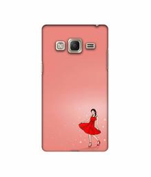 Amazon Brand - Solimo Designer Red Dress Lady 3D Printed Hard Back Case Mobile Cover for Samsung Z3